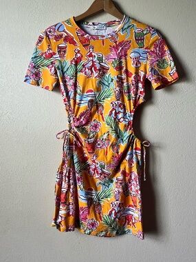 ZARA 100% Cotton Tropical Print Women’s Dress